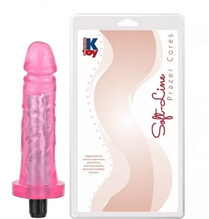 Prótese Colors Com Vibrador 17,5 X 3,8Cm