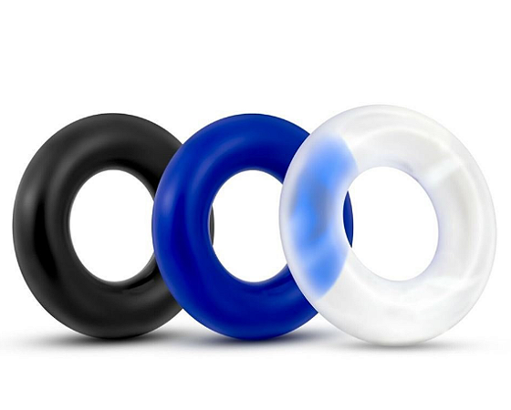 KIT ANÉIS PENIANOS 03 UNIDADES PROLONGADOR DE EREÇÃO