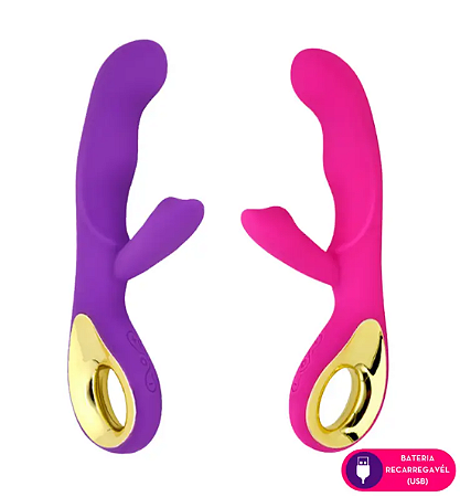 Vibrador ponto G com estimulador de clitóris
