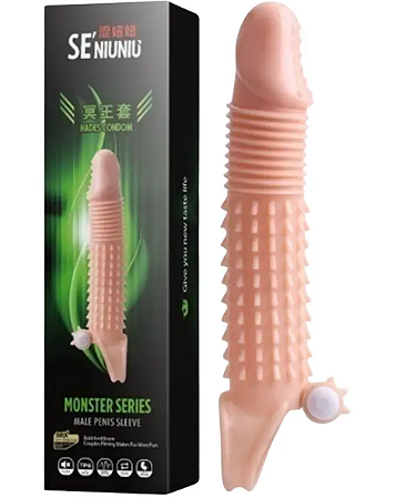 Capa peniana com cerdas massageadoras