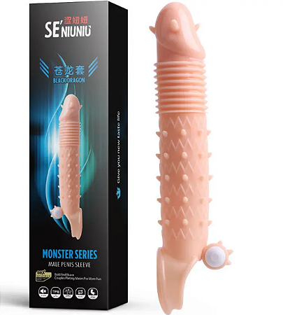 Capa peniana com cerdas massageadoras