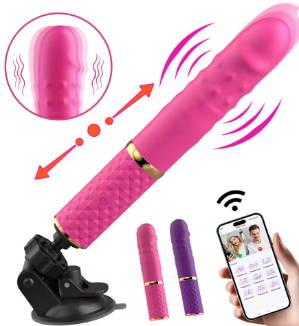 Mini vibrador vai e vem com ventosa