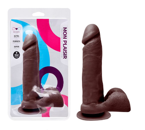 PRÓTESE MACIÇA REALÍSTICA COM VENTOSA 19 X 4,5CM SOULSEX