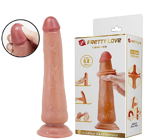 Dildo Realístico com Dupla Camada - Tiemeyer 2 Marrom - 25,0 X 4,5 cm - Pretty Love