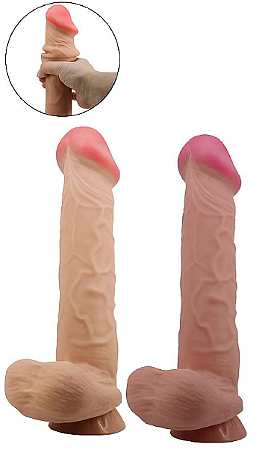 Pênis Realístico com dupla Camada - Sliding Skin - 26.0x5.5 - pretty love