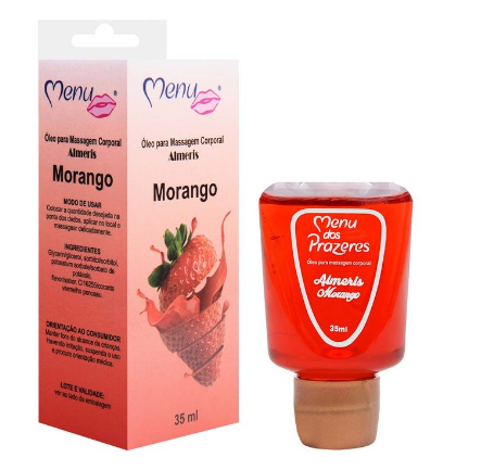 Almeris Óleo Beijável Térmico MORANGO 30ml Menu dos Prazeres
