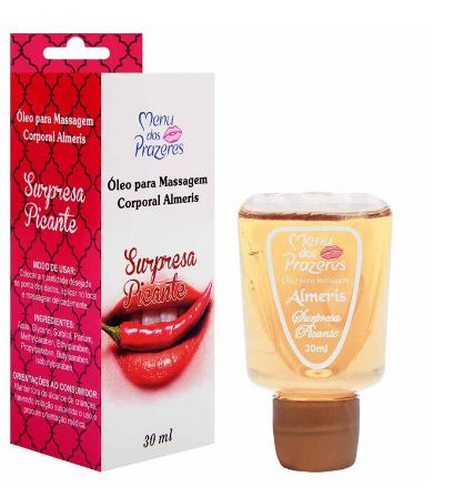 Almeris Óleo Beijável Térmico SURPRESA PICANTE 30ml Menu dos Prazeres