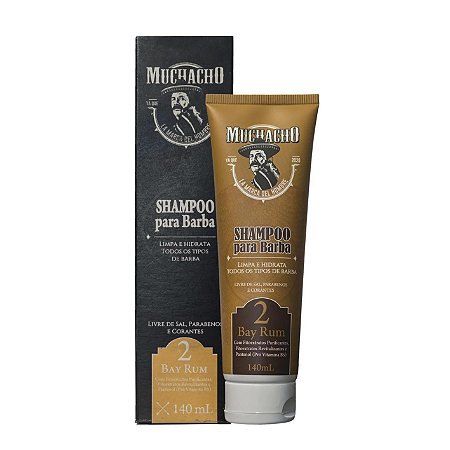 Shampoo para Barba 140ml - Bay Rum - Muchacho