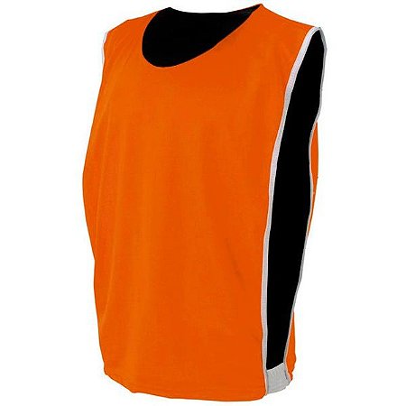 Colete de Futebol Dupla Face Dry Laranja com Preto