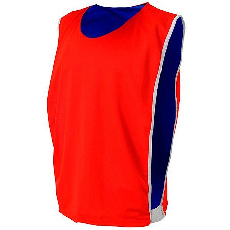 Colete de Futebol Dupla Face Dry Vermelho com Azul Royal