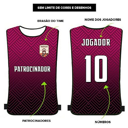 Coletes Personalizados - Modelo Esportivo Kit com 15 Unidades