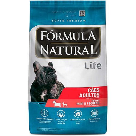 Ração Fórmula Natural Life Super Premium para Cães Adultos Raças Mini e Pequena