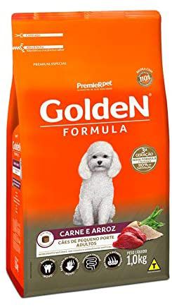 Ração Golden Fórmula Mini Bits para Cães Adultos Pequeno Porte Sabor Carne e Arroz 1 kilo
