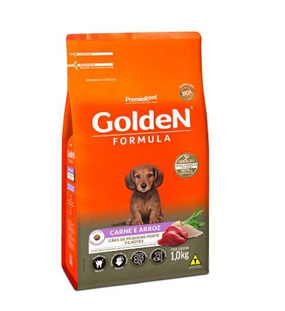Ração Golden Fórmula Filhotes Carne & Arroz Pequeno Porte 1 kilo