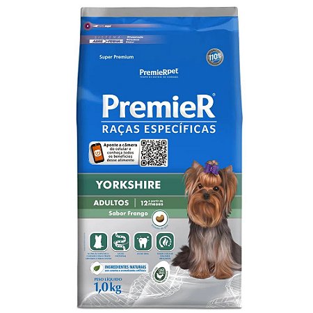 Ração Premier Raças Específicas Yorkshire Para Cães Adultos 1 kilo