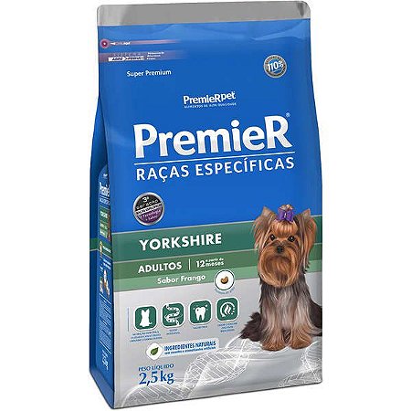 Ração Premier Raças Específicas Yorkshire Para Cães Adultos 2,5 kilos