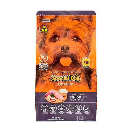 Ração Special Dog Ultralife Sênior para Cães de Raças Pequenas 1 kilo