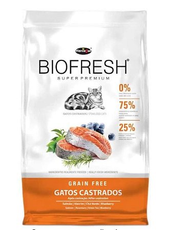 Ração Biofresh Gatos Castrados 1,5 kilos