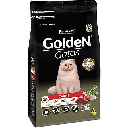 Ração Seca PremieR Pet Golden Gatos Adultos Carne 1 kilo