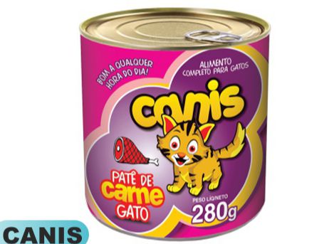 Canis Lata Patê Sabor Carne para Gatos 280 gramas