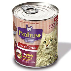 Ração ProFeline Lata Patê de Carne para Gatos Adultos 280 gramas