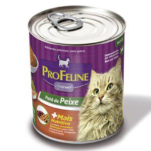 Ração ProFeline Lata Patê de Peixe para Gatos Adultos 280 gramas