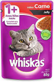 Ração Úmida Whiskas Sachê Carne Jelly para Gatos Adultos 85 gramas