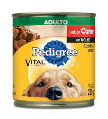 Pedigree Lata para Cães Adultos Sabor Carne ao Molho 290 gramas