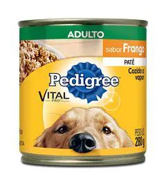 Pedigree Patê Lata para Cães Adultos Sabor Frango 280 gramas