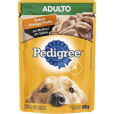 Pedigree Sachê para Cães Adultos Sabor Frango ao Molho 100 gramas
