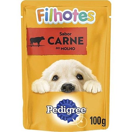 Ração Úmida Pedigree Sachê Carne ao Molho para Cães Filhotes 100 gramas