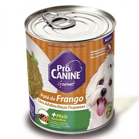 Ração Úmida PróCanine Lata Para Cães Adultos Raças Pequenas Sabor Frango 280 gramas