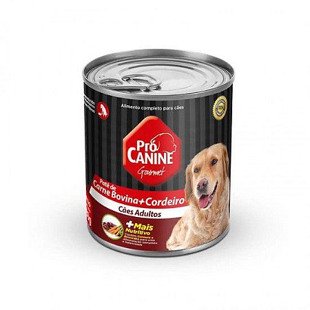 Ração Úmida PróCanine Lata Para Cães Adultos Sabor Cordeiro 280 gramas