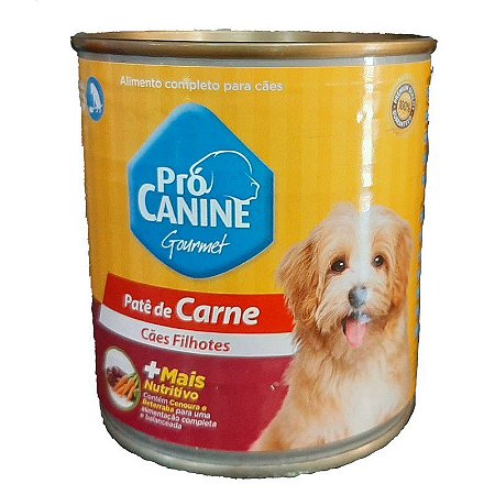 Ração Úmida PróCanine Lata Para Cães Filhotes Sabor Carne 280 gramas