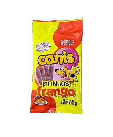 Petisco Canis Bifinhos Premium Para Cães Sabor Frango 65 gramas
