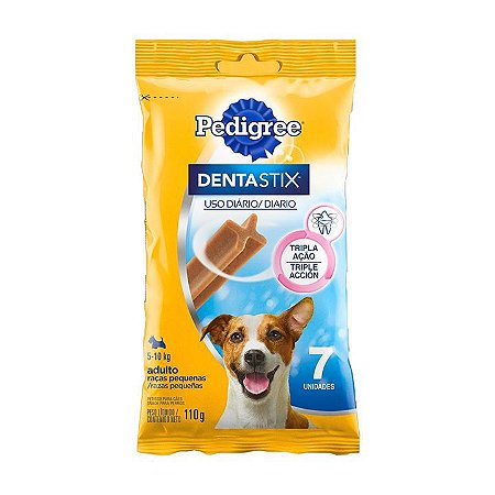 Petisco Pedigree Dentastix Cuidado Oral para Cães Adultos de Raças Pequenas 7 unidades 110 gramas