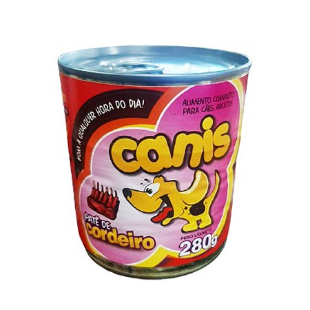 Ração Úmida Canis Patê lata Para Cães Adultos Sabor Cordeiro 280 gramas