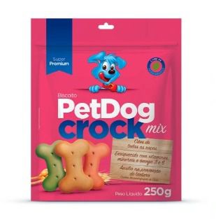 Biscoito Pet Dog Crock Mix para Cães 250 gramas