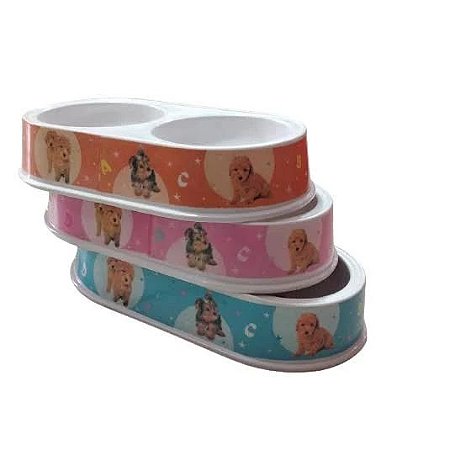 Comedouro Melamina Duplo Redondo the pets brasil