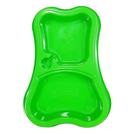 Comedouro Automático Duplo Neon Pet Toys 460 X 300 ml Verde