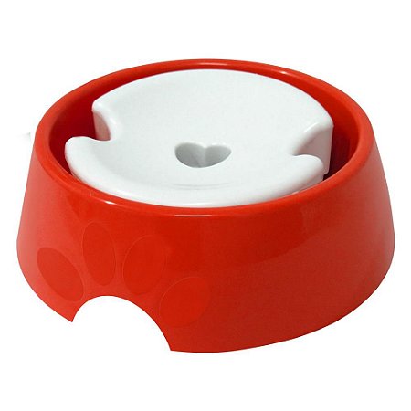 Bebedouro Furacão Pet Pop Pelos Longos 1000ml Vermelho