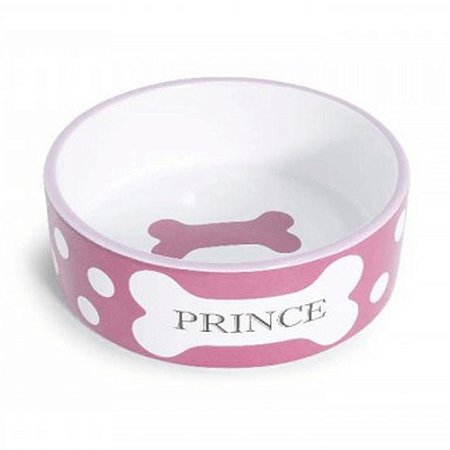 Comedouro Porcelana Princesa Rosa Pequeno 400 ml