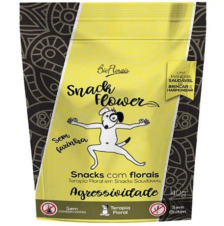 Snack Flower Bio Florais Agressividade para Cães 40 gramas