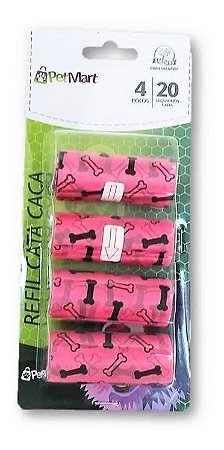 Refil Cata Caca Pet Mart Rosa Para Cães