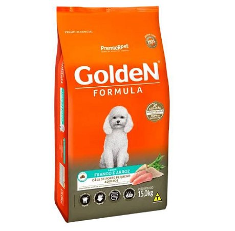 Ração Golden Fórmula Cães Adultos Raças Pequenas Frango e Arroz Mini Bits 15 kg