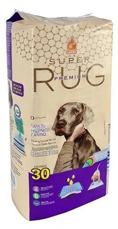 Tapete Higiênico Super Premium Rug Para Cães com 30 unidades