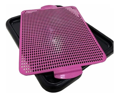 Sanitário Higiênico Canino Rosa C/Trava 0,66X0,44