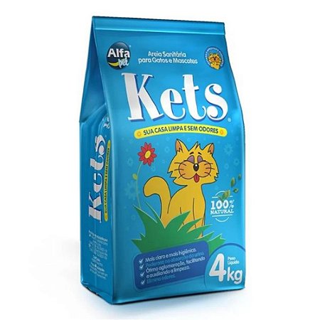 Areia Higiênica Alfapet Kets Azul 4 kilos
