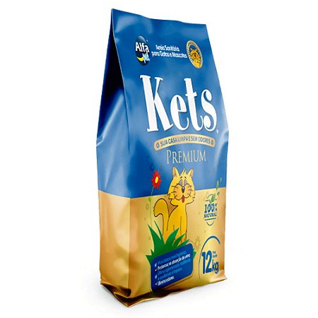 Areia Higiênica Kets Premium para Gatos - 12Kg