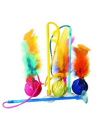 Brinquedo para gatos varinha com ping brilhante